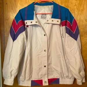 Vintage 80s-90s Windbreaker Ski Style Jacket
Size Large L